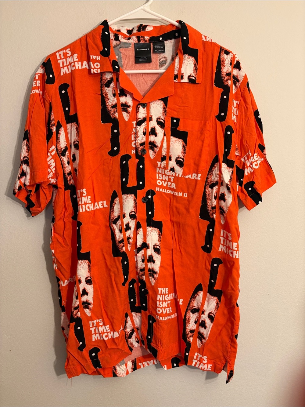 Halloween II Orange Graphic Short-Sleeve Shirt size medium - Picture 1 of 6
